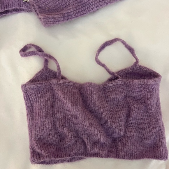 Zara Lavender Cardigan and Top Set - Picture 4 of 8